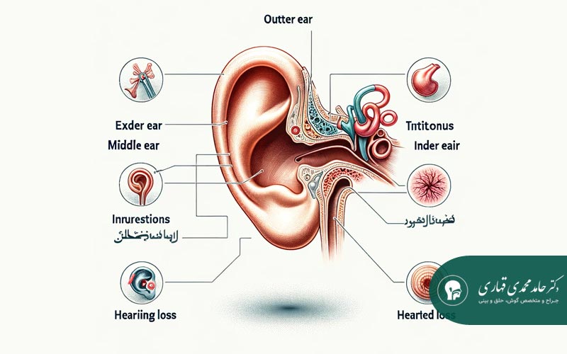 تقسیم‌بندی بیماری های گوش (گوش خارجی، میانی و داخلی)