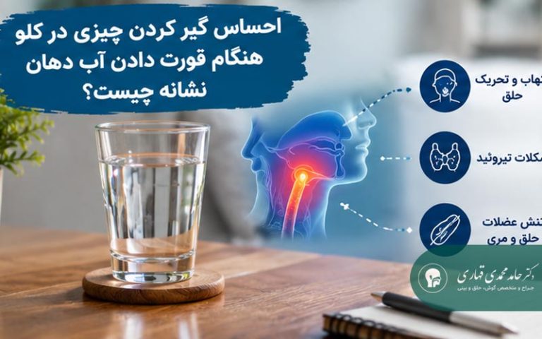 گیر کردن در گلو هنگام قورت دادن آب